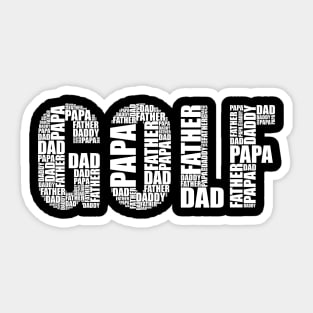 Golf Lover Dad - Funny Golfer Gift For Father Sticker